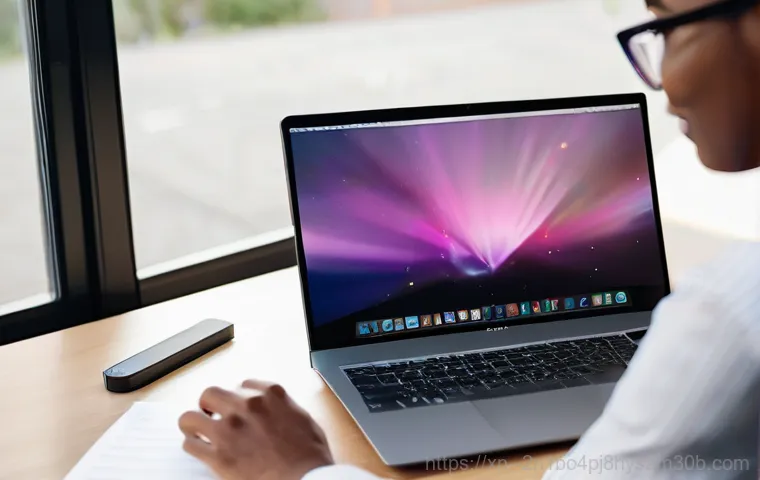 석관동 ubuntu재설치 포맷  초기화 - A person in their late 20s, looking frustrated and stressed, stares intently at a laptop screen disp...