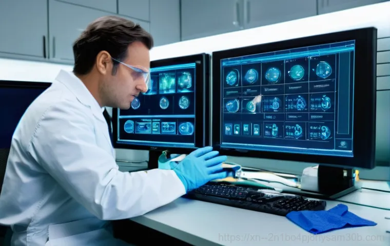 세종로 서버출장방문수리점 - A dynamic, eye-level shot of a female IT technician, early 30s, dressed in a practical but professio...