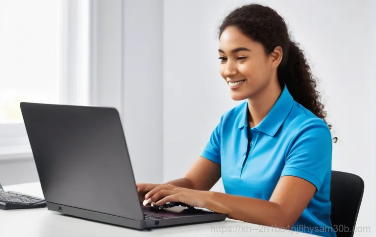 교북동 컴퓨터 desktop 출장방문수리점 - In a server room that combines functional elements with a sense of urgency, a focused male computer ...