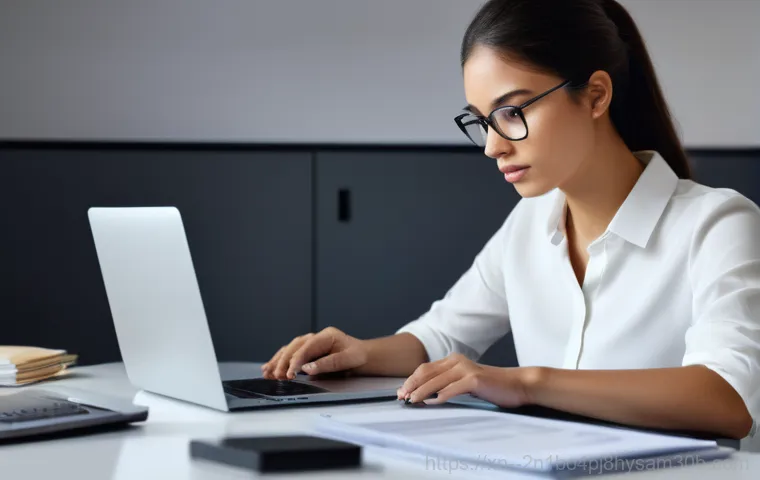 명일동 윈도우10 windows10 재설치 포맷 초기화 - A young man, visibly frustrated, sits at a cluttered desk in a home office. He is staring intently a... 명일동 윈도우10 windows10 재설치 포맷 초기화 - A young man, visibly frustrated, sits at a cluttered desk in a home office. He is staring intently a...