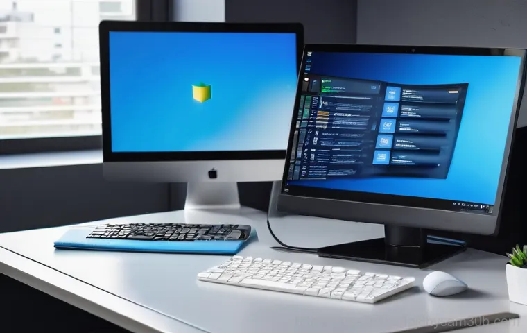 목현동 DRIVER_PORTION_MUST_BE_NONPAGED - **Image Prompt 1: The Blue Screen Dilemma**
    A person, appearing slightly frustrated yet thoughtf...