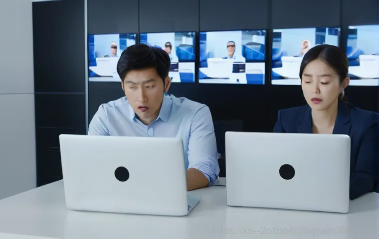 금천구 네트워크구축 설정 및 세팅오류해결 - A professional network technician, focused and wearing a smart work uniform, is meticulously organiz...