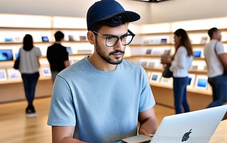관악구 맥북에어 판매 및 수리 - A close-up shot of a modern, sleek MacBook Air (M series) displaying a macOS reinstallation or initi... 관악구 맥북에어 판매 및 수리 - A close-up shot of a modern, sleek MacBook Air (M series) displaying a macOS reinstallation or initi...