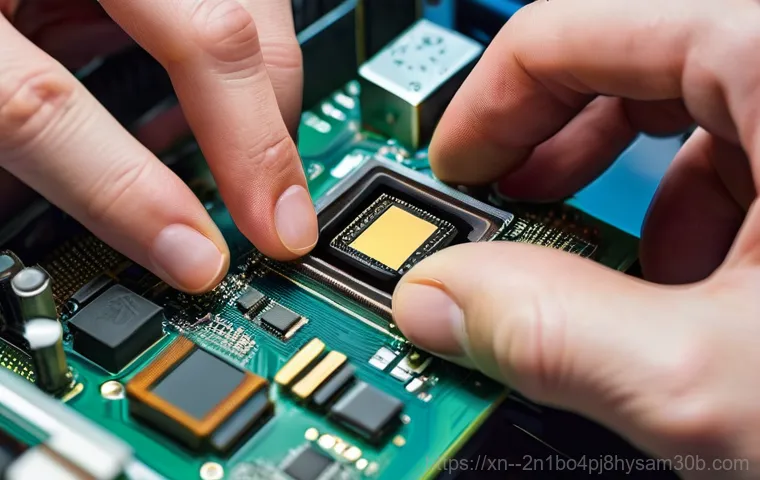 마장동 cpu조립 및 교체수리 - **Prompt**: A young adult, looking visibly frustrated and stressed, stares intently at a desktop com...