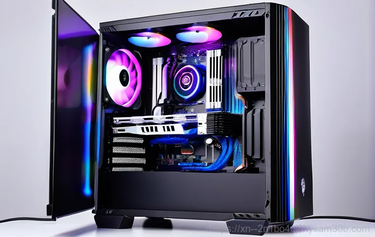 마장동 cpu조립 및 교체수리 - **Prompt**: A close-up, detailed shot of skilled hands, wearing light-colored anti-static gloves, ca...