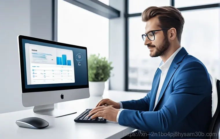 주교동 STATUS_RESOURCE_NOT_OWNED - A person (gender-neutral, adult, wearing casual but modest everyday clothing) is sitting at a desk, ...