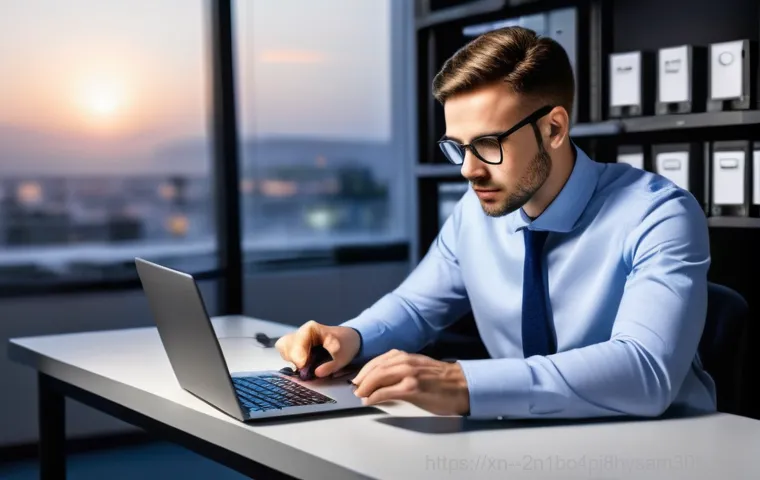 오포읍 STATUS_DEVICE_NOT_READY - A young adult, looking stressed and frustrated, sits in front of a computer monitor displaying a "ST... 오포읍 STATUS_DEVICE_NOT_READY - A young adult, looking stressed and frustrated, sits in front of a computer monitor displaying a "ST...