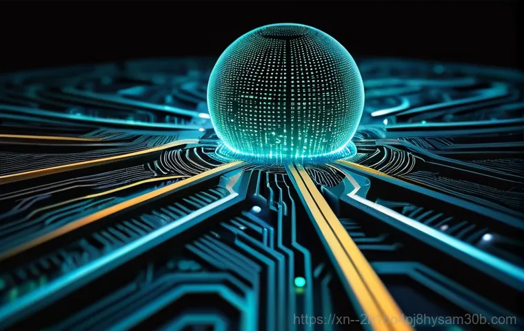 방산동 STATUS_KERNEL_CONNECTION_TIMEOUT - A focused IT professional, male, mid-30s, wearing a clean, dark blue company polo shirt, stands in a...