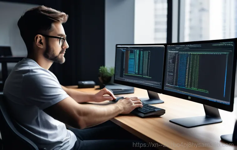 신사동 STATUS_FILE_IN_USE - A focused female webmaster, in her late 20s, with a thoughtful expression, is intensely looking at a... 신사동 STATUS_FILE_IN_USE - A focused female webmaster, in her late 20s, with a thoughtful expression, is intensely looking at a...