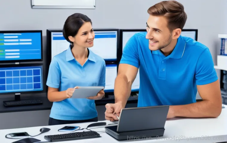 천연동 블루스크린 - **Image Prompt: Detailed Computer Hardware Troubleshooting**
    A focused individual (gender-neutra...