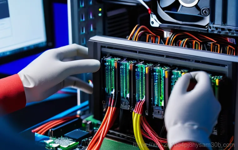 수하동 a disk read error occurred - A person, appearing stressed and concerned, sits in front of a computer monitor displaying a stark b...