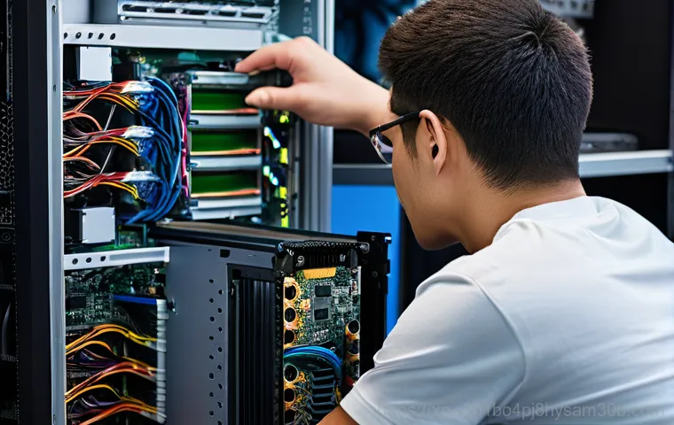 궁정동 STATUS_KERNEL_CONFIGURATION_ERROR - A close-up, high-angle shot of a user, looking distressed and slightly panicked, staring at a comput...