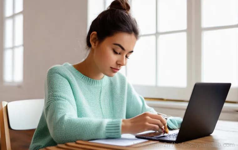 신길동 STATUS_FILE_NOT_FOUND - **Image Prompt 1: The Lost Webpage**
    A person, appearing slightly frustrated but determined, sit...