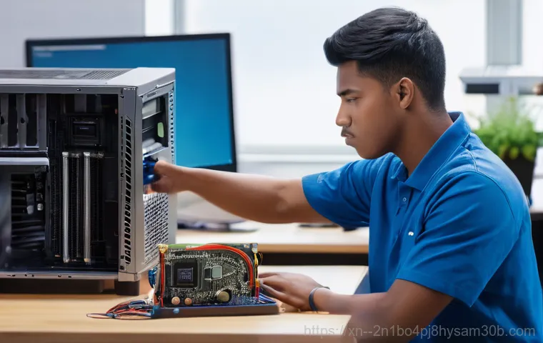 난향동 컴퓨터멈춤 - A stylized, semi-transparent desktop computer case reveals its internal components in a dark, atmosp... 난향동 컴퓨터멈춤 - A stylized, semi-transparent desktop computer case reveals its internal components in a dark, atmosp...