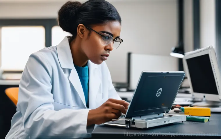 대화동 나스 nas 설정및수리 - A professional IT technician, wearing a clean, smart casual uniform, is diligently setting up a Syno... 대화동 나스 nas 설정및수리 - A professional IT technician, wearing a clean, smart casual uniform, is diligently setting up a Syno...