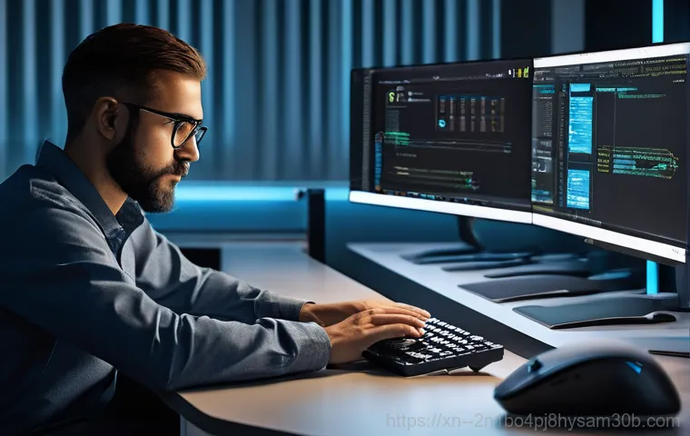 운니동 해킨토시 재설치 포맷 초기화 - A focused individual, wearing a smart casual top, sits at an organized, brightly lit desk, meticulou... 운니동 해킨토시 재설치 포맷 초기화 - A focused individual, wearing a smart casual top, sits at an organized, brightly lit desk, meticulou...