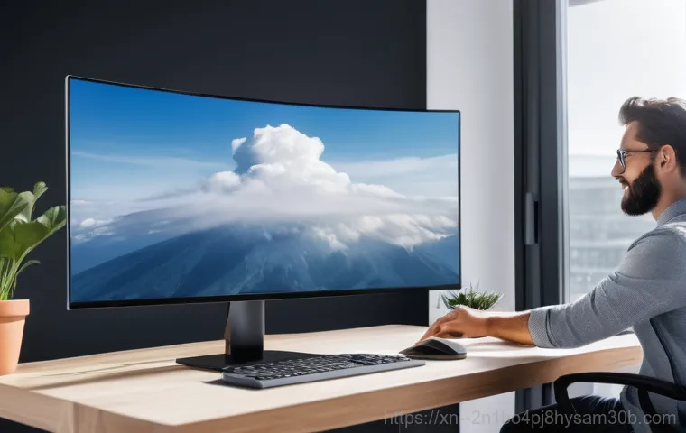 관철동 pc복구중 - A split-scene image. On the left, a person (mid-20s to 40s, male or female, dressed in smart casual ... 관철동 pc복구중 - A split-scene image. On the left, a person (mid-20s to 40s, male or female, dressed in smart casual ...