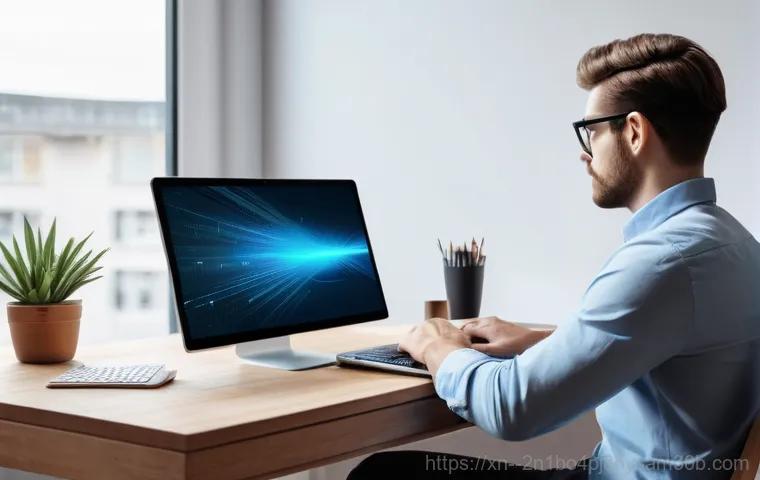 대화동 DRIVER_CAUSED_SYSTEM_CRASH - A young adult, looking frustrated and confused, sits in front of a computer monitor displaying a bri... 대화동 DRIVER_CAUSED_SYSTEM_CRASH - A young adult, looking frustrated and confused, sits in front of a computer monitor displaying a bri...