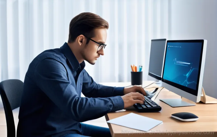 중구 STATUS_INVALID_DISPOSITION - **Prompt:** "A young adult, looking visibly exasperated, stares intently at a computer screen that d... 중구 STATUS_INVALID_DISPOSITION - **Prompt:** "A young adult, looking visibly exasperated, stares intently at a computer screen that d...