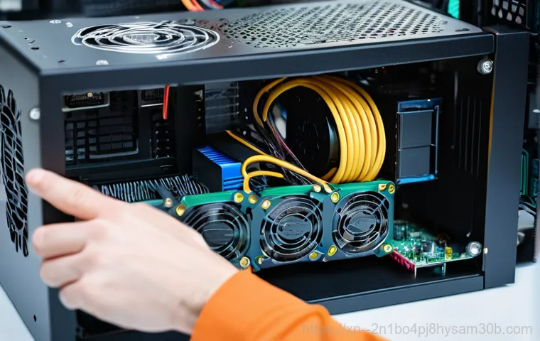 평창동 본체 꺼졌다 켜졌다 할때 - **Image Prompt 1: Overheated Computer with Dust**
A close-up shot of an open desktop computer ca... 평창동 본체 꺼졌다 켜졌다 할때 - **Image Prompt 1: Overheated Computer with Dust**
A close-up shot of an open desktop computer ca...