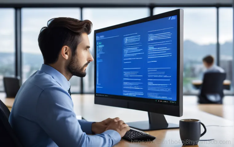 군자동 THREAD_STUCK_IN_DEVICE_DRIVER - A frustrated yet determined individual, wearing casual attire, sits in front of a computer monitor d... 군자동 THREAD_STUCK_IN_DEVICE_DRIVER - A frustrated yet determined individual, wearing casual attire, sits in front of a computer monitor d...