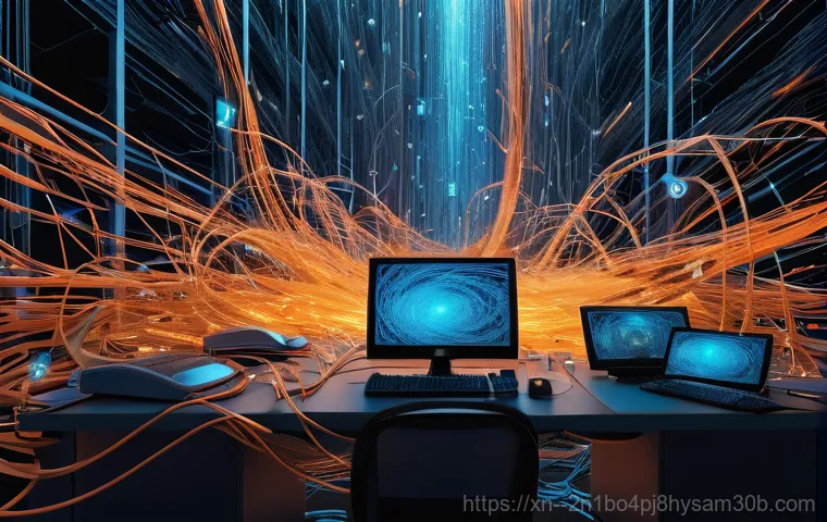 통의동 SOFTWARE_EXCEPTION - A young adult, dressed in a modest t-shirt and jeans, sits at a tidy home office desk. Their compute... 통의동 SOFTWARE_EXCEPTION - A young adult, dressed in a modest t-shirt and jeans, sits at a tidy home office desk. Their compute...