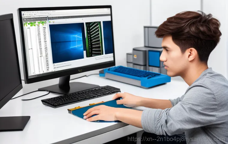 노원구 HARDWARE_MEMORY_FAILURE - A detailed, brightly lit macro shot inside a modern desktop computer case. The main focus is on the ... 노원구 HARDWARE_MEMORY_FAILURE - A detailed, brightly lit macro shot inside a modern desktop computer case. The main focus is on the ...