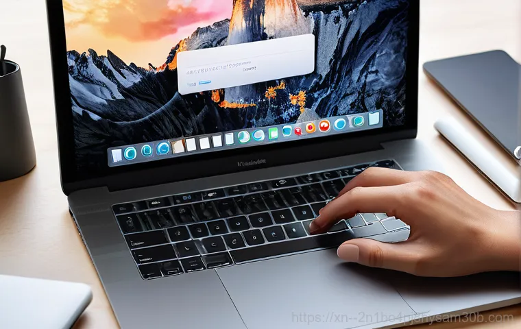 창신동 맥윈도우 부트캠프_bootcamp 재설치 포맷  초기화 - A person, appearing frustrated and slightly stressed, looking at a modern MacBook displaying various...