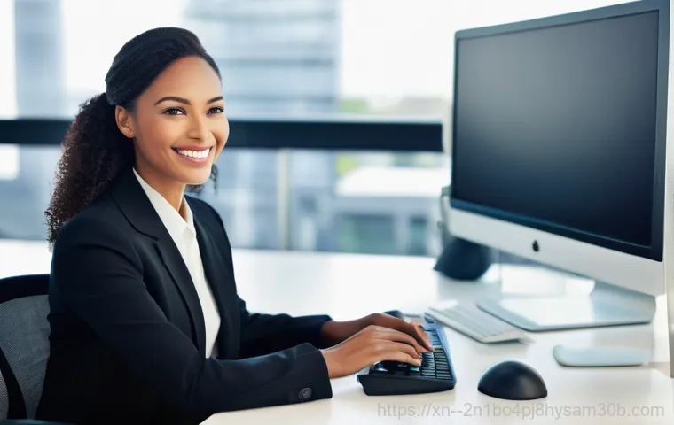 불광동 파일서버출장방문수리점 - A focused, professional IT technician (wearing a clean work polo shirt with a subtle logo) diligentl... 불광동 파일서버출장방문수리점 - A focused, professional IT technician (wearing a clean work polo shirt with a subtle logo) diligentl...