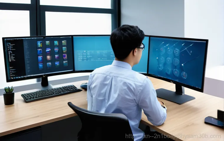 도곡동 워크스테이션출장방문수리점 - A close-up shot showcasing the hands of a highly focused workstation repair technician, wearing anti... 도곡동 워크스테이션출장방문수리점 - A close-up shot showcasing the hands of a highly focused workstation repair technician, wearing anti...