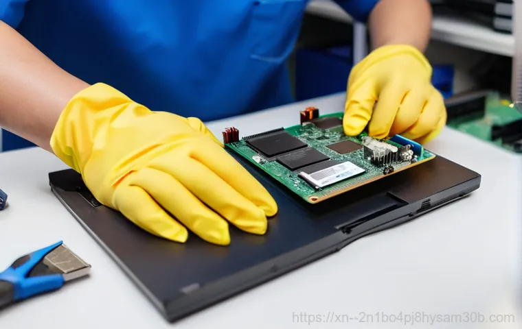 염창동 SSD조립 및 교체수리 - **Image Prompt 2: The Speed and Efficiency of NVMe SSD**
    "A sleek, modern desktop computer setup...