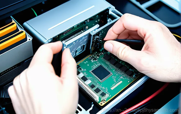 동작동 STATUS_IMAGE_CHECKSUM_MISMATCH - **Prompt 1: The Frustration of a Blue Screen Error**
    A young adult, male or female, sits in a di...