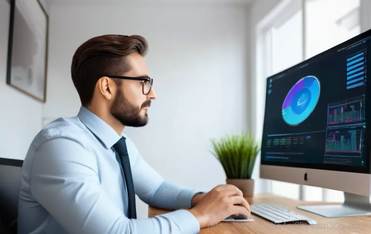 중학동 STATUS_MEMORY_VIOLATION - A person, wearing a clean, practical work shirt with sleeves rolled up, is intently focused on the o...