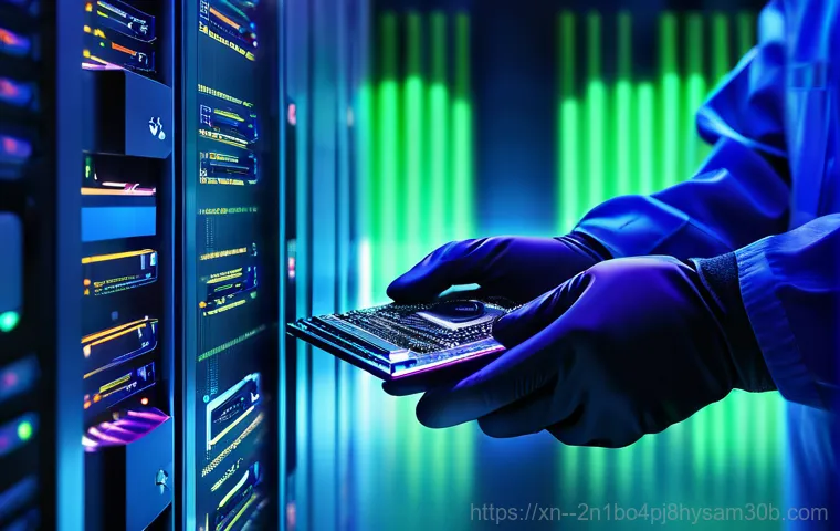 초동 NAS출장방문수리점 - An expert male IT technician, wearing a neat polo shirt with a discreet company logo, is actively en...