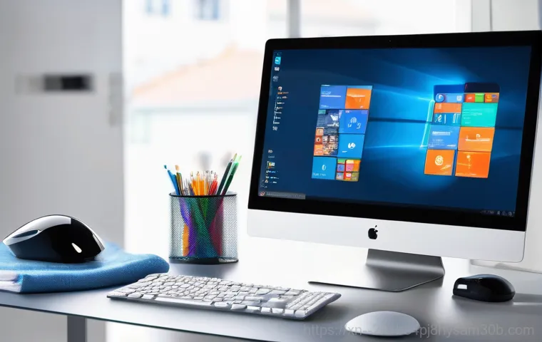 만리동 BAD_SYSTEM_CONFIG_INFO - A detailed, eye-level shot inside a computer tower, focusing on a hand carefully reseating a RAM sti...