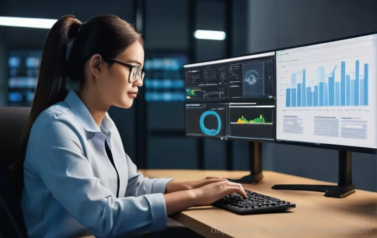 흥도동 DPC_WATCHDOG_VIOLATION - A focused individual, gender-neutral and dressed in everyday clothes, is troubleshooting a desktop c...