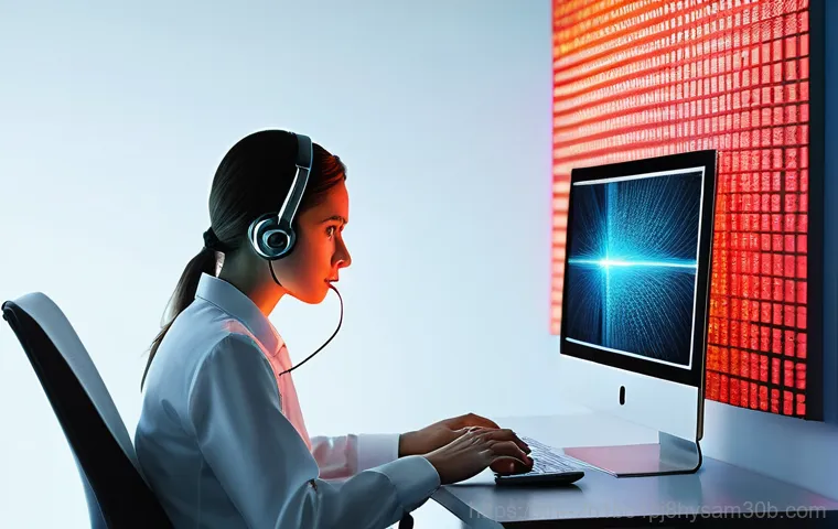 현저동 STATUS_DISK_CORRUPTION - **Prompt:** A young adult, appearing distressed and frustrated, stares at a laptop screen displaying...