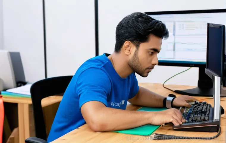 삼성동 CRITICAL_PROCESS_DIED - **Prompt 1: The Blue Screen of Despair**
    A young professional, late 20s, with a look of extreme ...