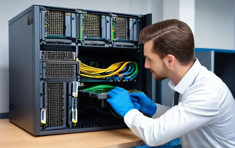 발산동 server출장방문수리점 - A professional adult (gender-neutral, wearing casual but neat attire) sitting in a modern home offic...