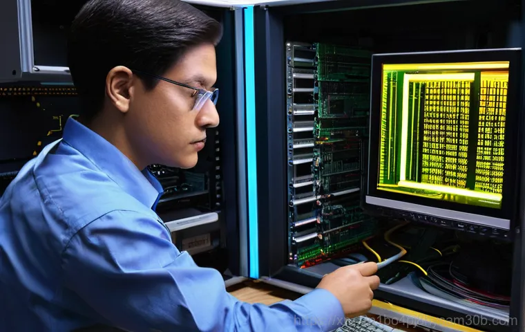 신촌동 INTERNAL_POWER_ERROR - **Prompt 1: The Sudden Blue Screen Moment**
    A person, appearing visibly frustrated and slightly ...