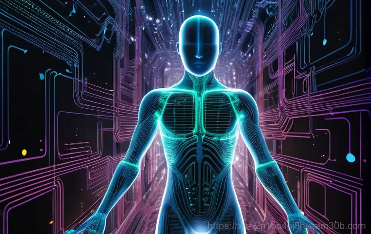 벽제동 STATUS_INVALID_THREAD - A gender-neutral young adult, approximately 18-22 years old, sits at a modern, clean desk in a well-...