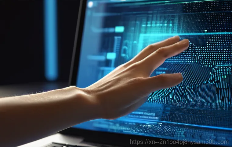 시흥동 운영체제 os 재설치 포맷  초기화 - A close-up shot of a young adult, gender-neutral, looking intensely frustrated at a laptop screen. T...
