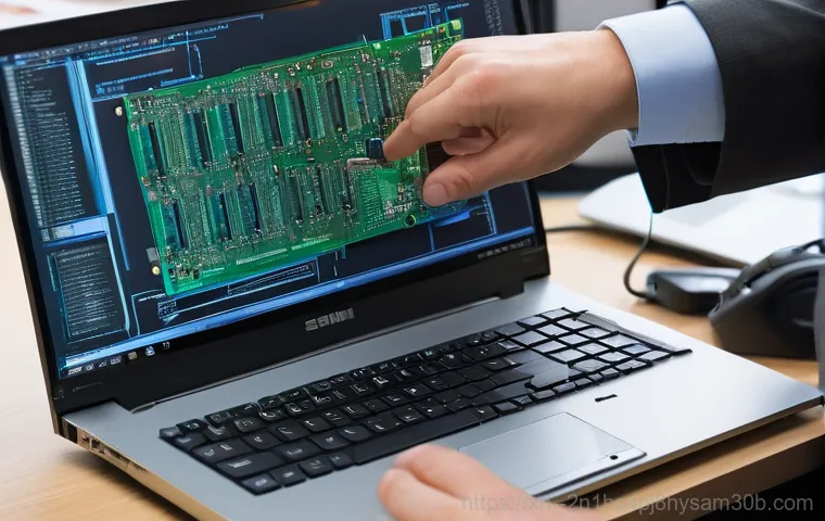 현석동 STATUS_KERNEL_BOOT_FAILURE - A close-up of a person's face, illuminated by the bright blue glow of a computer screen. Their expre...