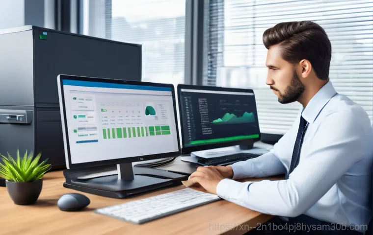 현석동 STATUS_KERNEL_BOOT_FAILURE - A determined individual, dressed in casual yet neat attire, is actively troubleshooting a computer p...