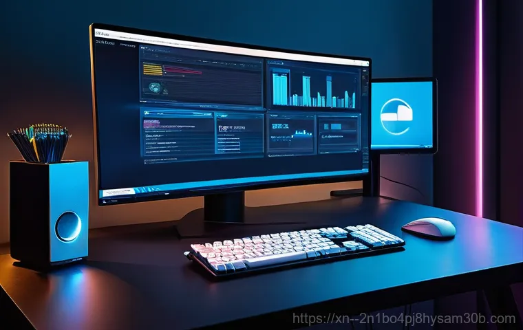 대방동 STATUS_KERNEL_EXECUTION_ERROR - A person, dressed in everyday casual attire, sits at a modern desk, staring in frustration at a comp...