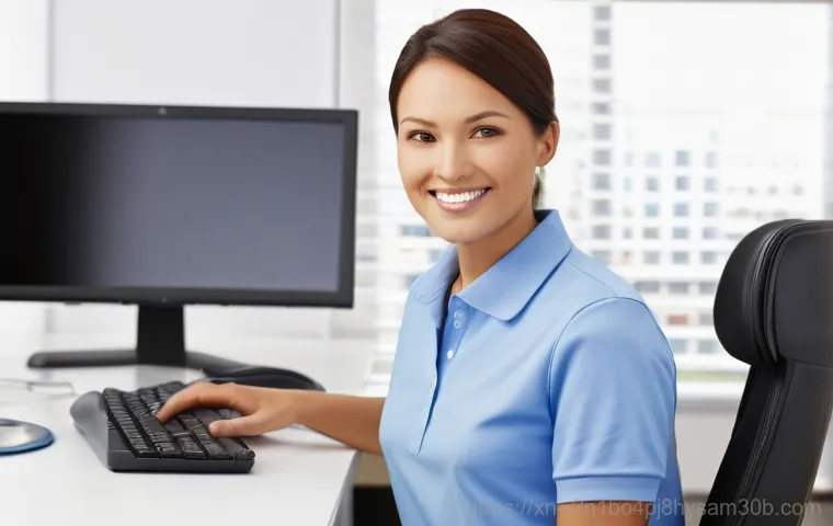 강동구 윈도우7 windows7 재설치 포맷  초기화 - A close-up shot focusing on a pair of hands (gender-neutral, well-manicured) carefully holding a sle...