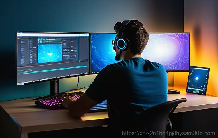 후암동 THREAD_STUCK_IN_DEVICE_DRIVER - A detailed shot of a person, dressed in a casual t-shirt and jeans, carefully examining the internal...