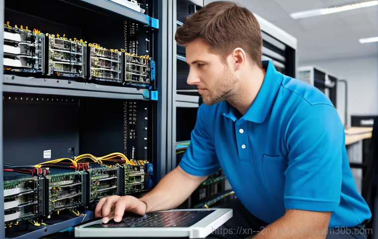 정릉동 server출장방문수리점 - **Prompt 1: Server Meltdown Panic in a Small Office**
    A wide shot of a small, modern office spac...