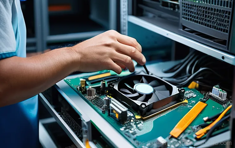 대흥동 cpu조립 및 교체수리 - A person in their late 20s or early 30s, looking visibly frustrated and stressed, sits in front of a...