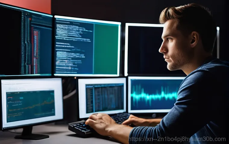 현천동 HARDWARE_INTERRUPT_STORM - **A highly detailed, futuristic close-up of a central processing unit (CPU) core, glowing with inten...